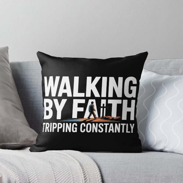 Item preview, Walking By Faith Tripping Constantly - This is a perfect gift for anyone who lives by faith, loves Christian humor, and isn’t afraid to laugh at life’s daily stumbles. designed and sold by ZyziowskyArt.