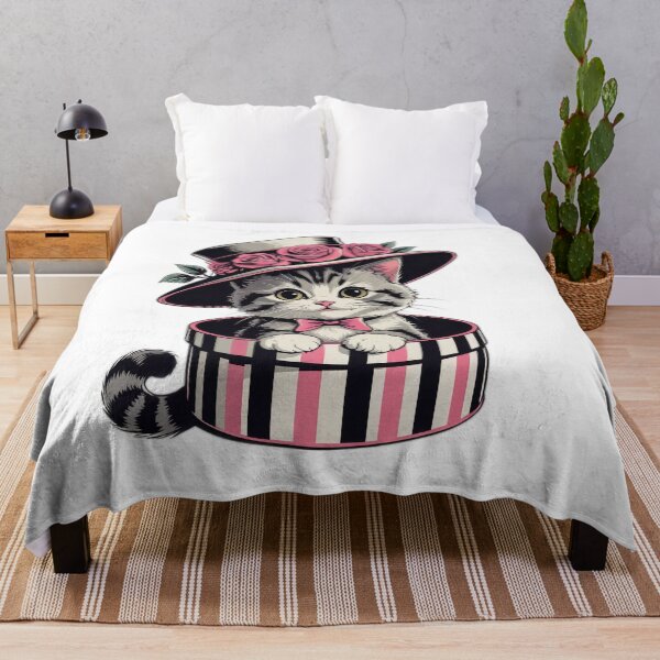 Item preview, cute funny cat tabby cat with a hat with roses and a box, cute cat,cute funny designed and sold by Expressions-Sel.