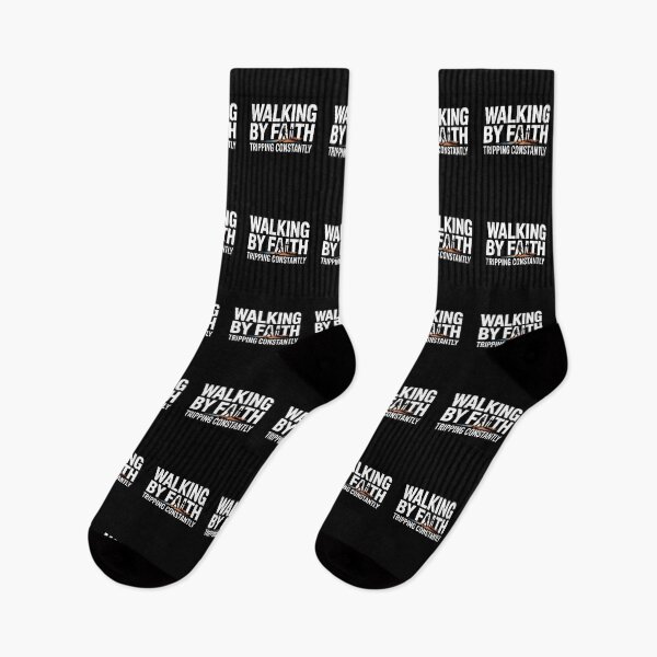 Item preview, Walking By Faith Tripping Constantly - This is a perfect gift for anyone who lives by faith, loves Christian humor, and isn’t afraid to laugh at life’s daily stumbles. designed and sold by ZyziowskyArt.
