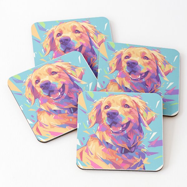 Item preview, Brightly colored Golden retriever dog designed and sold by MendaciousMina.