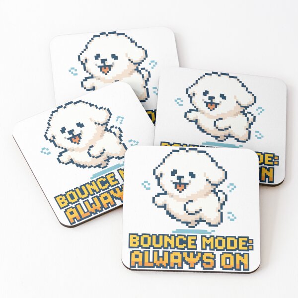 Item preview, Bounce Mode: Always On – Pixel Bichon Frise designed and sold by NaturePixel.