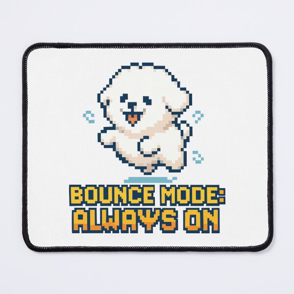 Item preview, Bounce Mode: Always On – Pixel Bichon Frise designed and sold by NaturePixel.
