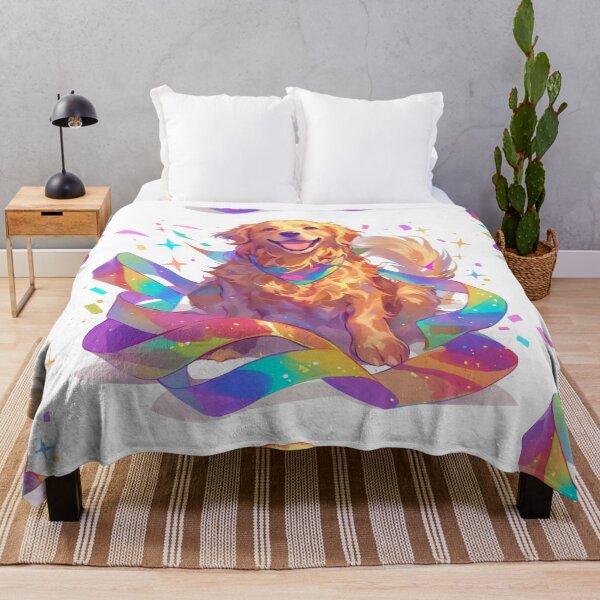 Item preview, Brightly colored Golden retriever dog designed and sold by MendaciousMina.