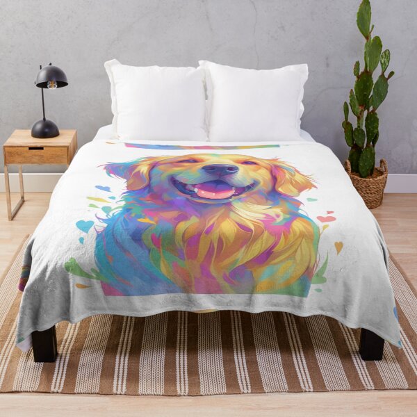 Item preview, Brightly colored Golden retriever dog designed and sold by MendaciousMina.
