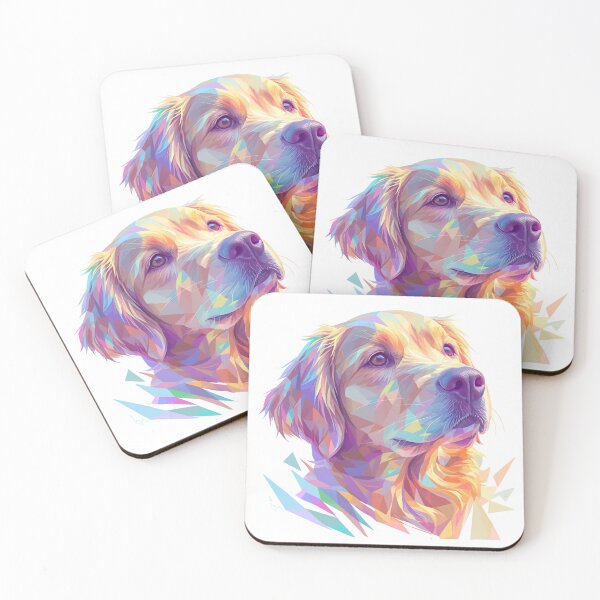 Item preview, Brightly colored Golden retriever dog designed and sold by MendaciousMina.