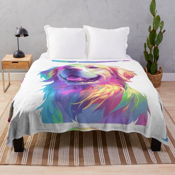 Item preview, Brightly colored Golden retriever dog designed and sold by MendaciousMina.