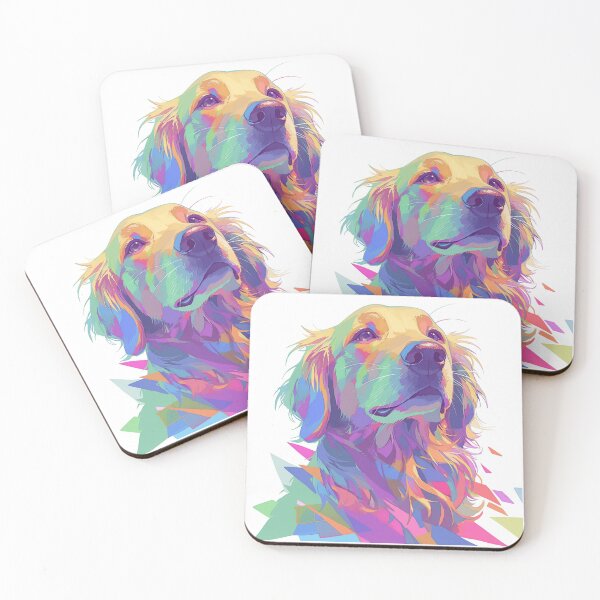 Item preview, Brightly colored Golden retriever dog designed and sold by MendaciousMina.