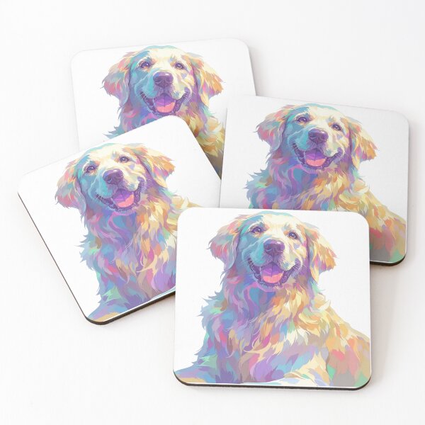 Item preview, Brightly colored Golden retriever dog designed and sold by MendaciousMina.