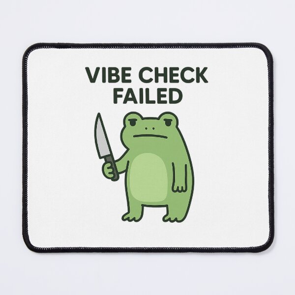 Item preview, Vibe Check Failed – Grumpy Frog Funny Meme Design designed and sold by bigheartz.