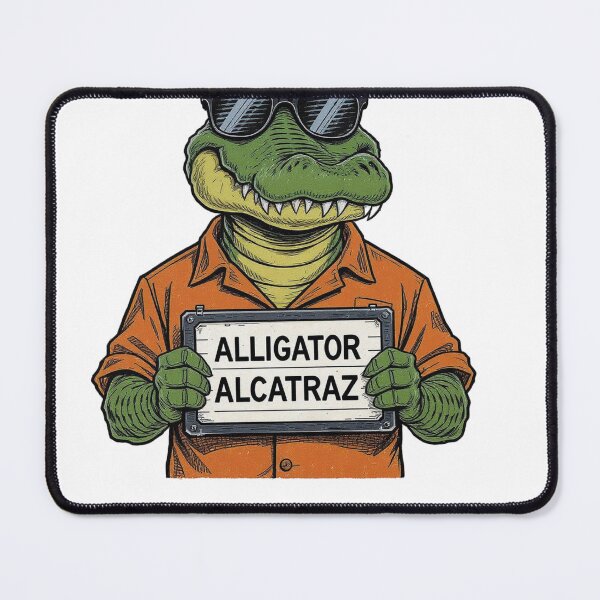 Item preview, Alligator Alcatraz Shirt – Funny Gator Mugshot Design designed and sold by luvandsocial.