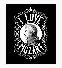 I Love Wolfgang Amadeus Mozart Austrian Composer Photographic Print