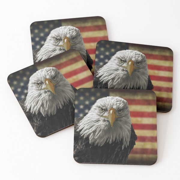 Item preview, Majestic Eagle with American Flag designed and sold by EMA Studio.