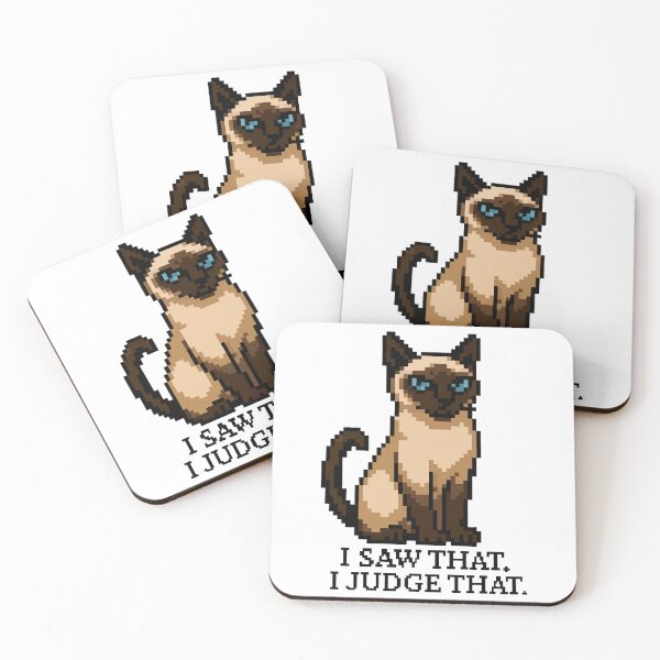 Item preview, I Saw That. I Judge That. – Pixel Siamese Cat Design designed and sold by NaturePixel.