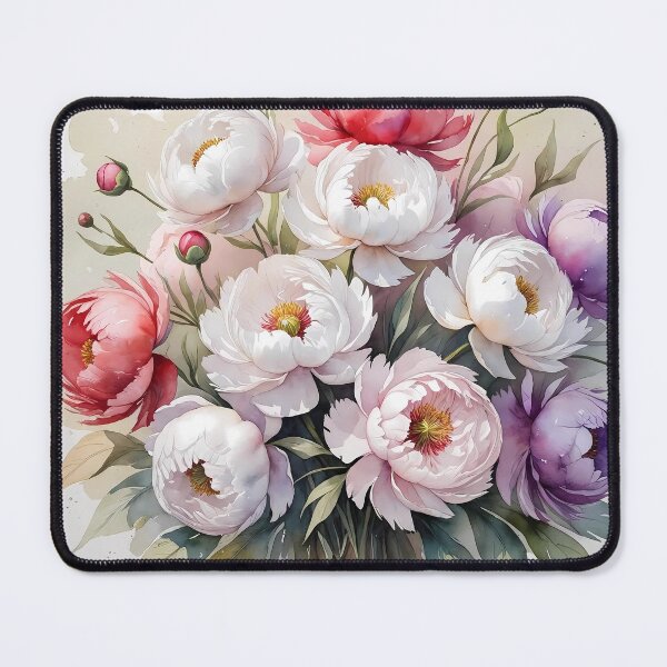 Item preview, Elegant Peony Breeze – Watercolor Boho Floral Print designed and sold by Mos Thainique.