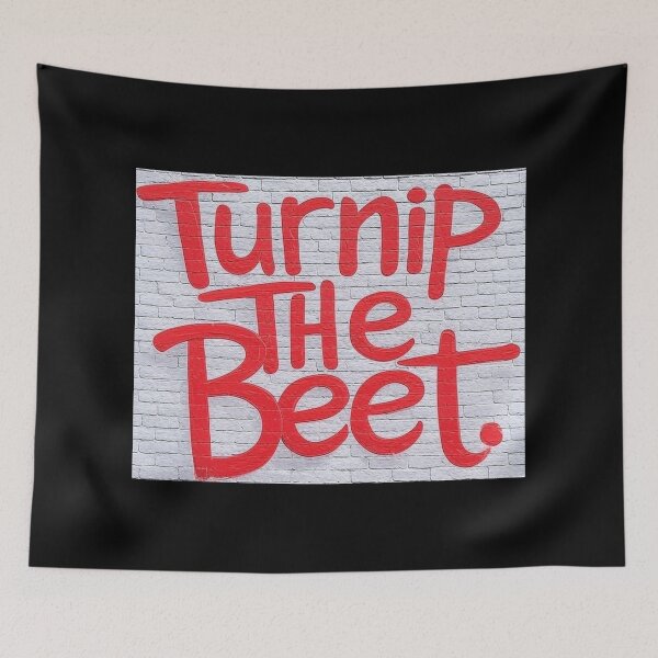 Item preview, "Turnip The Beet" in vibrant red graffiti  designed and sold by DesignsMjB.