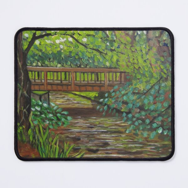 Item preview, Footbridge, Doneraile Park, Co. Cork, Ireland. En plein air. 35x48cm acrylic on canvas. designed and sold by crowleyronan123.