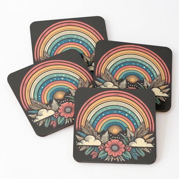Item preview, Retro Rainbow Bloom – Vintage Nature Aesthetic Design designed and sold by KumarDesignLab.