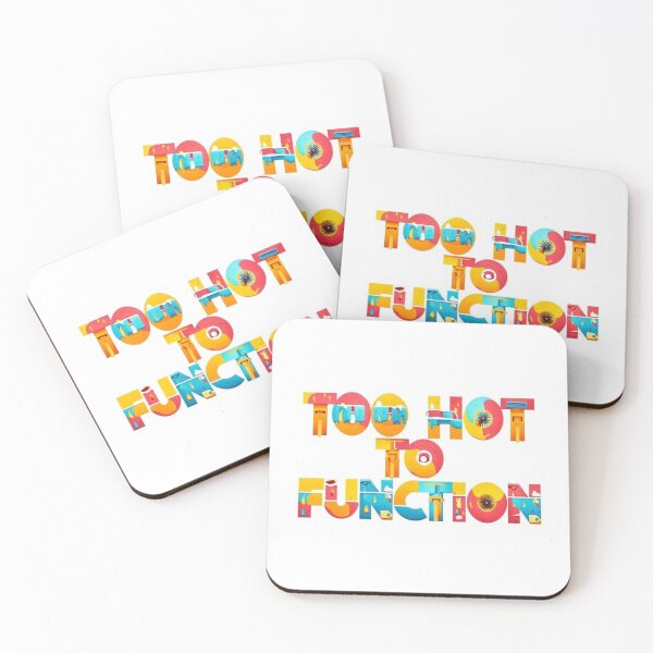 Item preview, TOO HOT TO FUNCTION Summer Heat Funny Sticker designed and sold by Imaginarium of Chaos falcon88 .