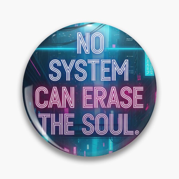 Item preview, No System Can Erase the Soul Neon Cyberpunk City Poster designed and sold by Elizarfa.