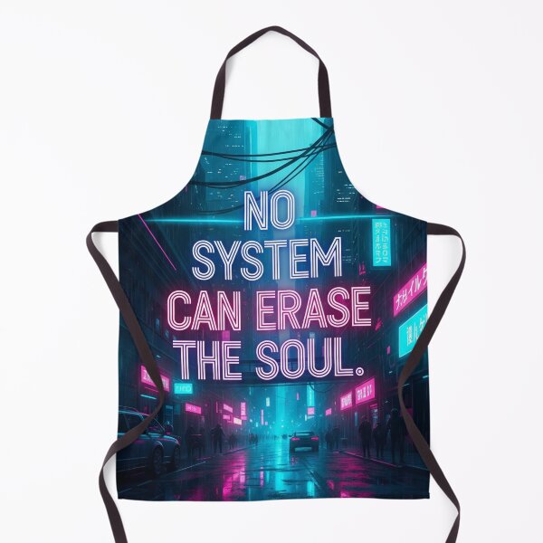 Item preview, No System Can Erase the Soul Neon Cyberpunk City Poster designed and sold by Elizarfa.