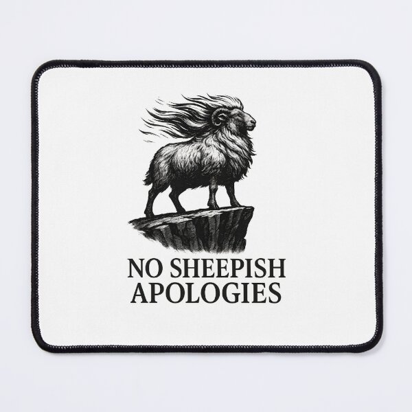 Item preview, Bold Ram Attitude No Sheepish Apologies designed and sold by Shoot-The-Moon.