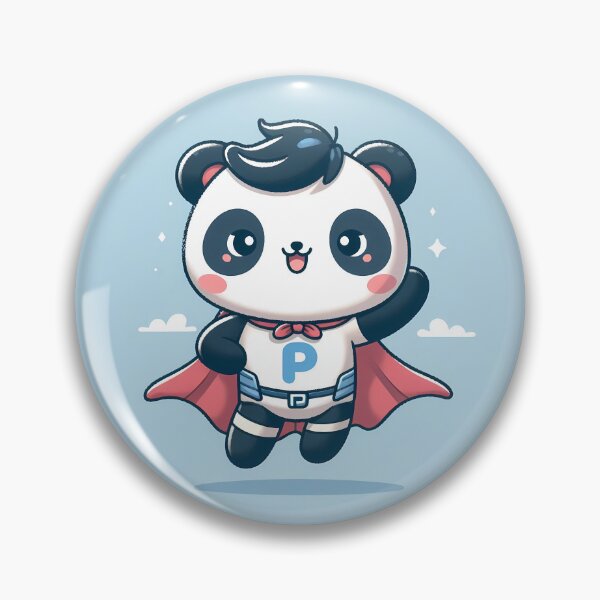 Item preview, Cute Panda Superhero - Folk Art by heidiannemorris © designed and sold by FOLK ART FUSION by heidiannemorris.