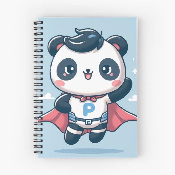 Item preview, Cute Panda Superhero - Folk Art by heidiannemorris © designed and sold by FOLK ART FUSION.