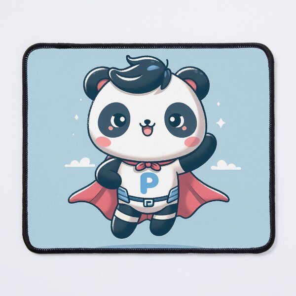 Item preview, Cute Panda Superhero - Folk Art by heidiannemorris © designed and sold by FOLK ART FUSION by heidiannemorris.