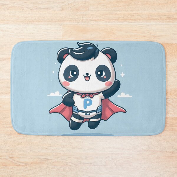 Item preview, Cute Panda Superhero - Folk Art by heidiannemorris © designed and sold by FOLK ART FUSION by heidiannemorris.