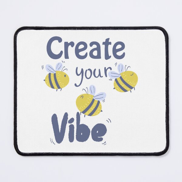 Item preview, Create Your Vibe Motivational Bee Quote Design designed and sold by UlyanaKravets.