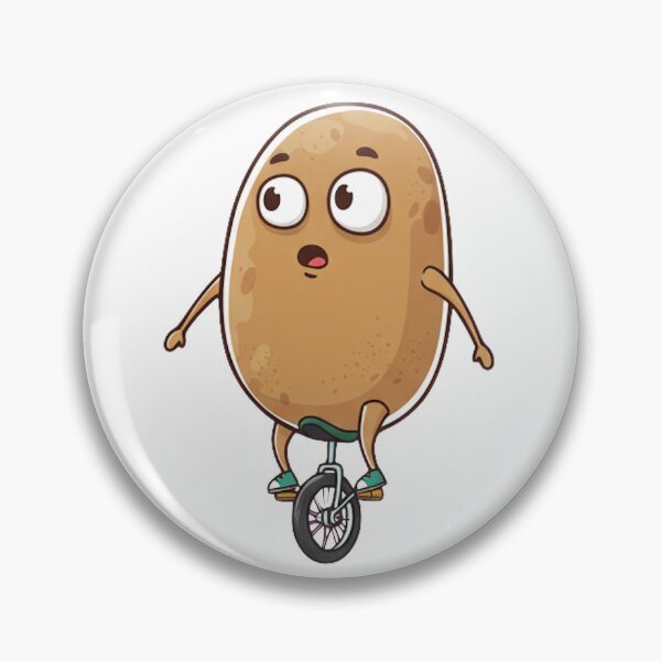 Item preview, Cartoon Potato Riding a Unicycle designed and sold by Salomee's art.