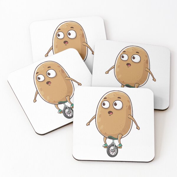 Item preview, Cartoon Potato Riding a Unicycle designed and sold by Salomee's art.