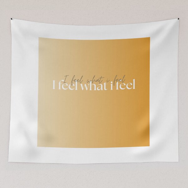 Item preview, I feel what i feel — Minimalist Emotional Line Art | Gradiant Creamy Orange & White Modern Wall Print designed and sold by Soulprint88.