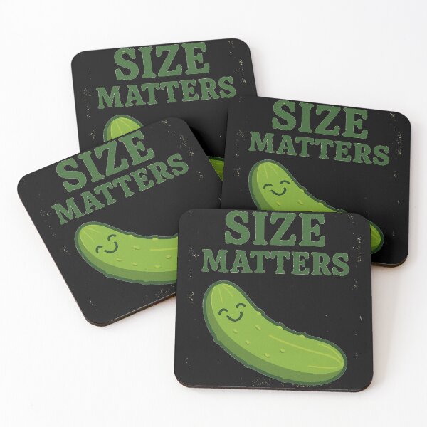 Item preview, "Size Matters Funny Pickle Illustration" designed and sold by authenticwords.