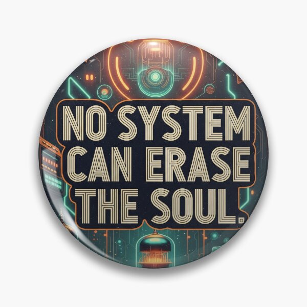 Item preview, No System Can Erase the Soul Retro Futuristic Sci-Fi Poster designed and sold by Elizarfa.