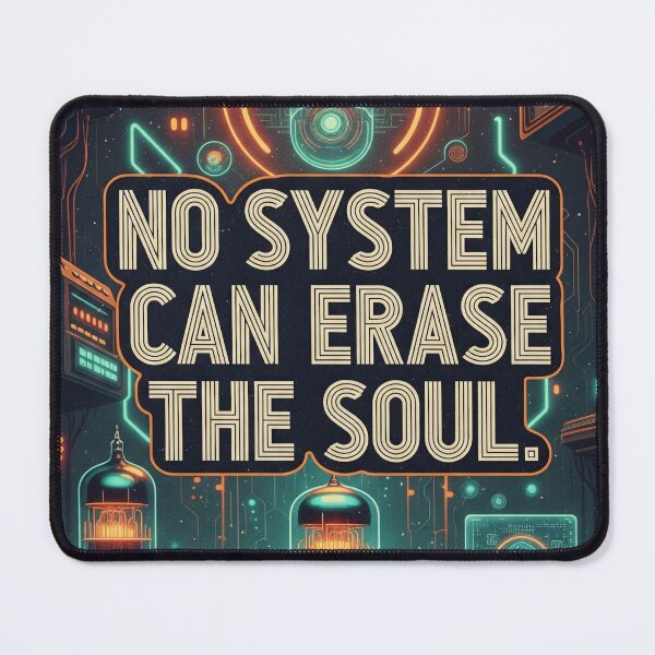 Item preview, No System Can Erase the Soul Retro Futuristic Sci-Fi Poster designed and sold by Elizarfa.