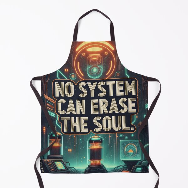 Item preview, No System Can Erase the Soul Retro Futuristic Sci-Fi Poster designed and sold by Elizarfa.
