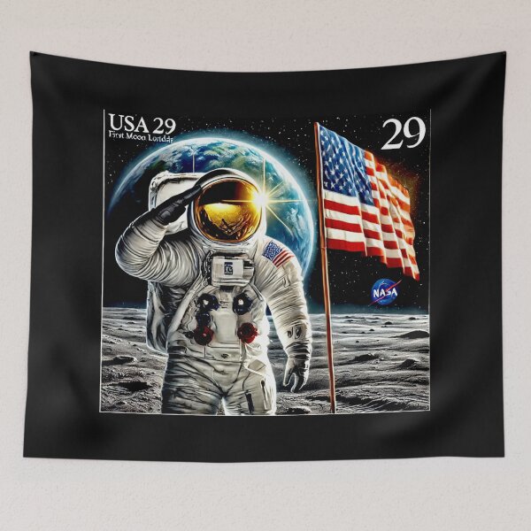 Item preview, Stamp moon landing 1969 #1 Variation  designed and sold by Helios Be. Lavsh.
