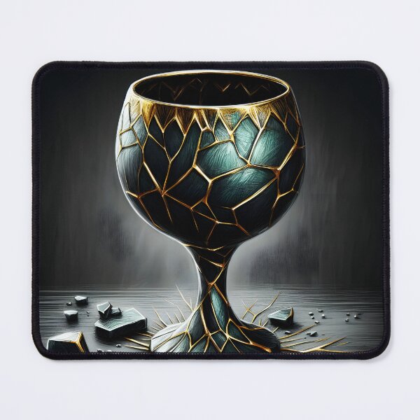 Item preview, Kintsugi Wine Glass, Ai Generated Art  designed and sold by ACC .