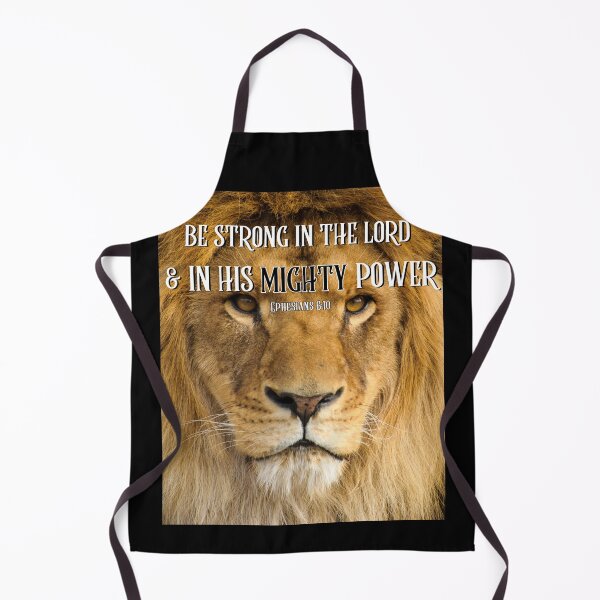 Item preview, Strong & Mighty Power Lion Ephesians Christian Men Bible Scripture Verse designed and sold by Ceramic Scripture.