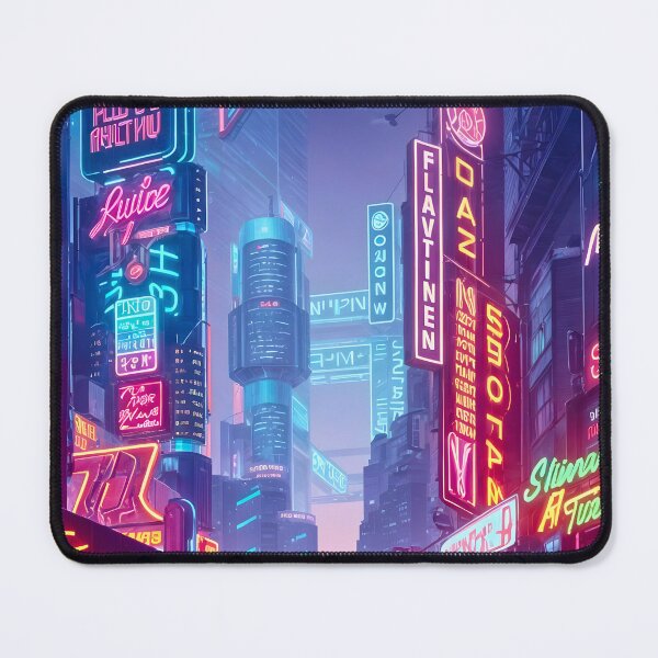 Item preview, Neon Cityscape: Futuristic Urban Scene designed and sold by Ink Art Design.
