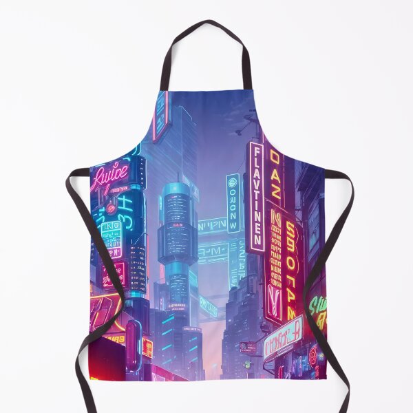 Item preview, Neon Cityscape: Futuristic Urban Scene designed and sold by Ink Art Design.
