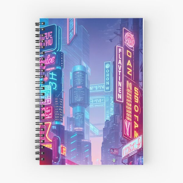 Item preview, Neon Cityscape: Futuristic Urban Scene designed and sold by Ink Art Design.