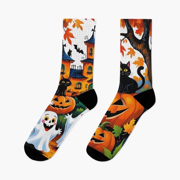 Item preview, Folk Art Halloween Night designed and sold by Edenglow Prints & Peculiars.