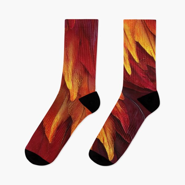 Item preview, Fiery Phoenix Feather Texture – Glowing Red and Orange Detail designed and sold by MonxArt.