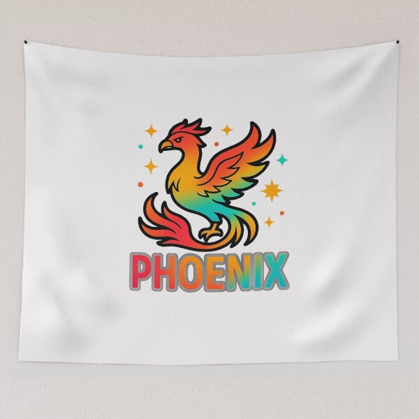 Item preview, Psychedelic Phoenix - Vibrant Mythical Creature Art designed and sold by sifo2024.