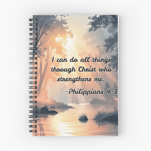 Item preview, Philippians 4:13 Bible verse designed and sold by Quiet Spark Studio.