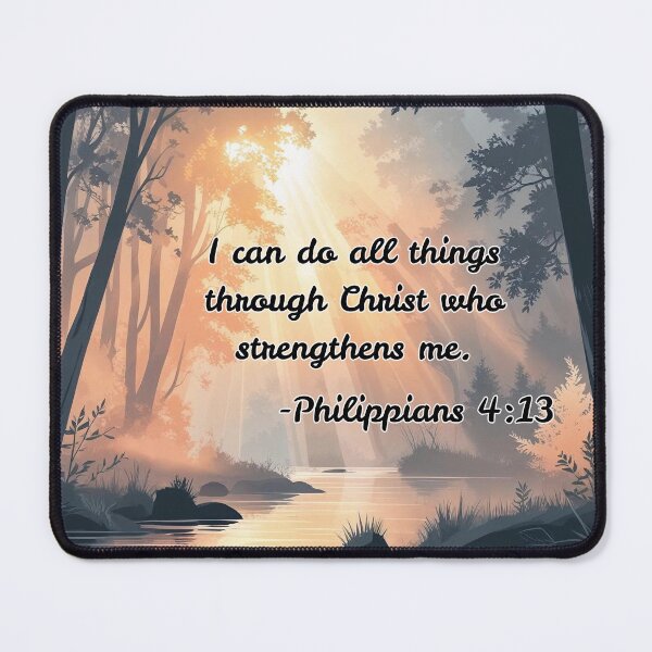 Item preview, Philippians 4:13 Bible verse designed and sold by Quiet Spark Studio.