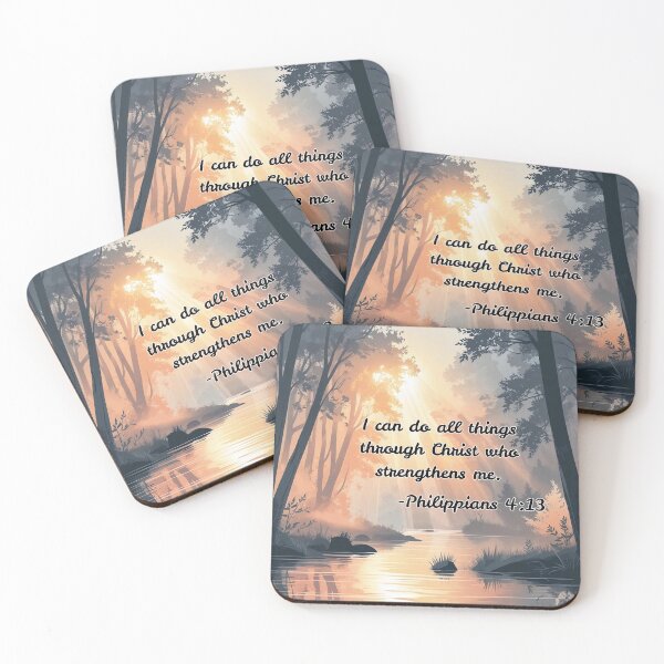 Item preview, Philippians 4:13 Bible verse designed and sold by Quiet Spark Studio.