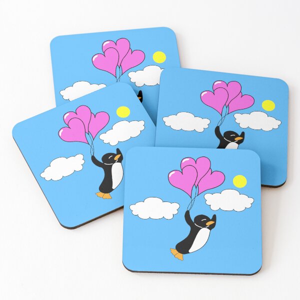 Item preview, Penguin with Balloons Flying designed and sold by DLawsonDesigns.